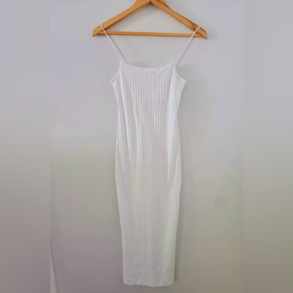Zara ribbed bodycon spaghetti strap dress